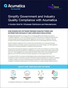 Simplify Government and Industry Quality Compliance Solution Brief