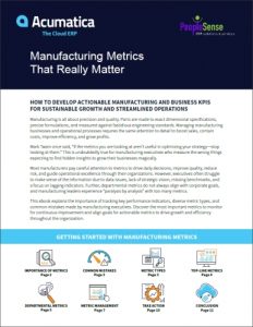 Manufacturing Metrics That Really Matter Playbook