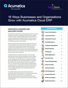16 Ways Businesses and Organizations Grow with Acumatica Cloud ERP eBook