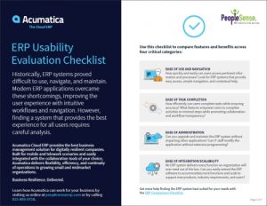ERP Usability Evaluation Checklist