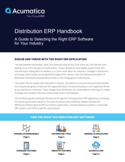 PeopleSense - Distribution Handbook Acumatica Cloud ERP Distribution Handbook