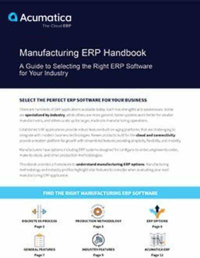 PeopleSense - Manufacturing Handbook Acumatica Cloud ERP Manufacturing Handbook