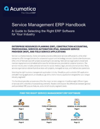 PeopleSense - Service Handbook Acumatica Cloud ERP Service Industry Handbook